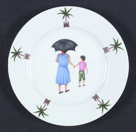 Caraibes Tropical Island Dessert/Pie Plate