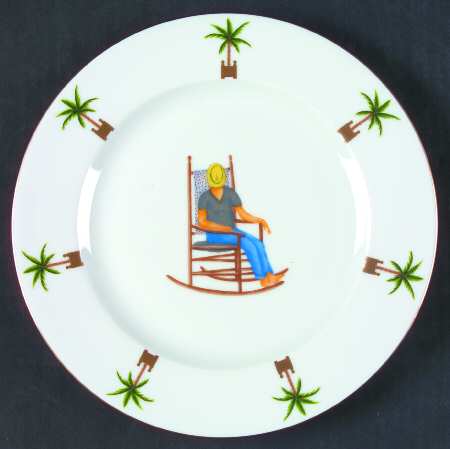 Caraibes Tropical Island Salad/Dessert Plate