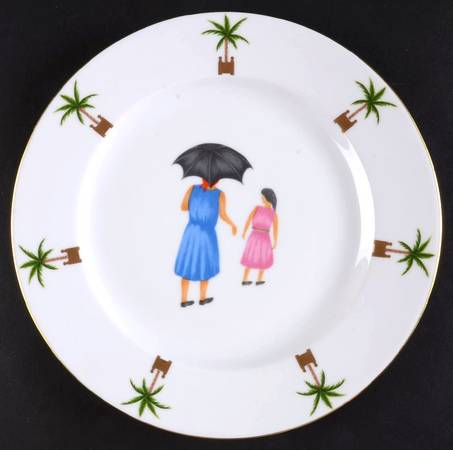 Caraibes Tropical Island Salad/Dessert Plate