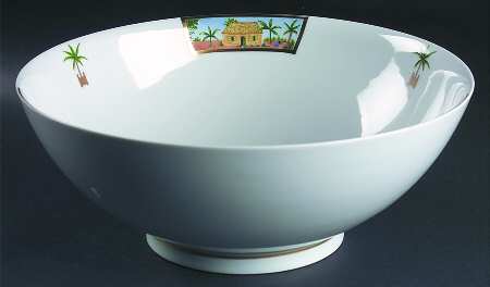 Caraibes Tropical Island 11" Large Salad Serving Bowl