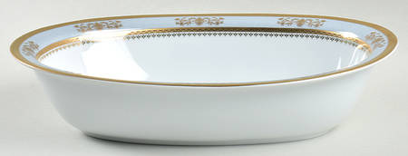 Orsay Powder Blue 10" Oval Vegetable Bowl
