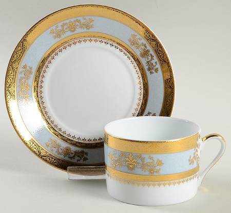 Orsay Powder Blue Flat Cup & Saucer Set