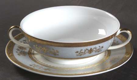Orsay Powder Blue Flat Cream Soup Bowl & Saucer Set