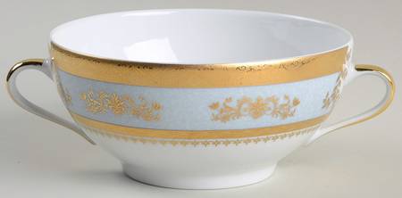 Orsay Powder Blue Flat Cream Soup Bowl