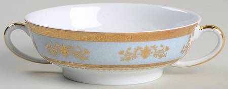 Orsay Powder Blue Flat Cream Soup Bowl