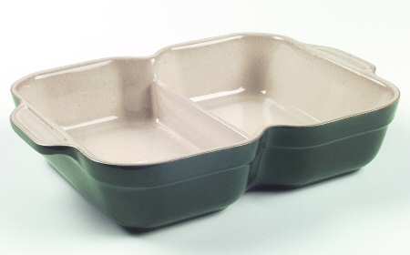 Village Green Rectangular Divided Vegetable Bowl