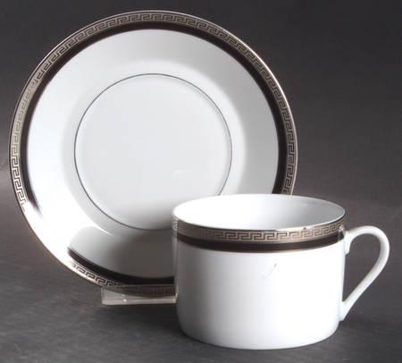 Athos Black Breakfast Cup & Saucer Set