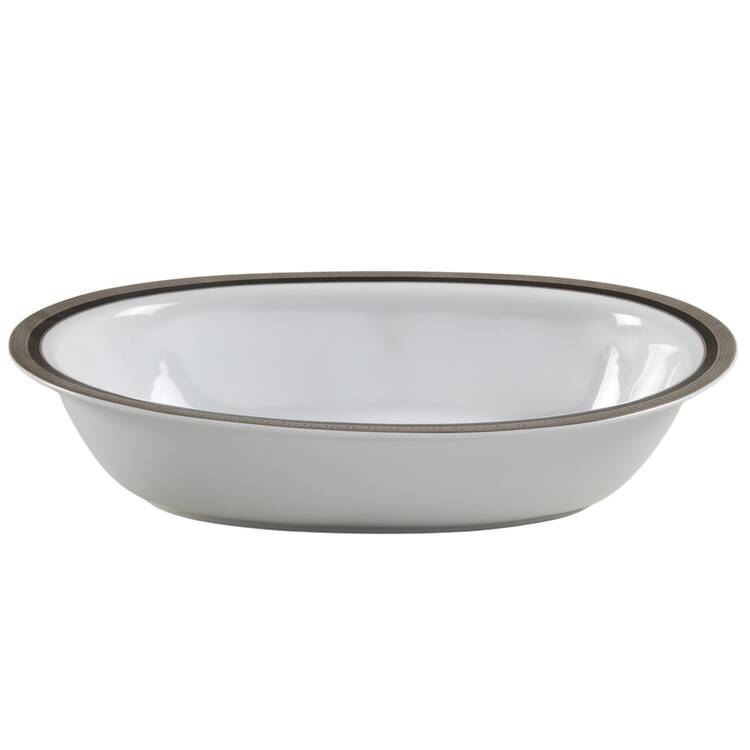 Athos Black 10" Oval Vegetable Bowl