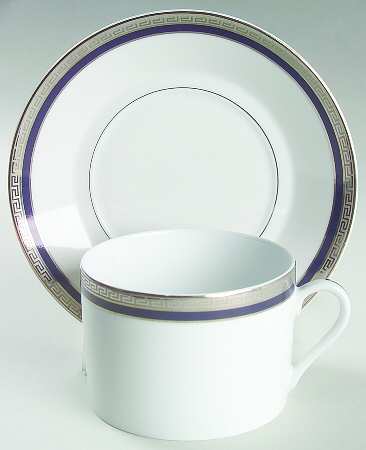 Athos Blue Breakfast Cup & Saucer Set