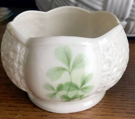 Shamrock (Embossed) Mini Open Sugar Bowl