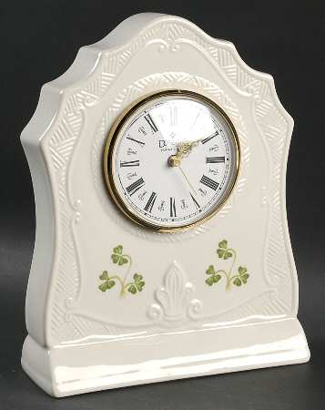 Shamrock (Embossed) Large Mantel Clock