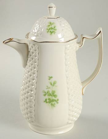 Shamrock (Embossed) Coffee Pot & Lid