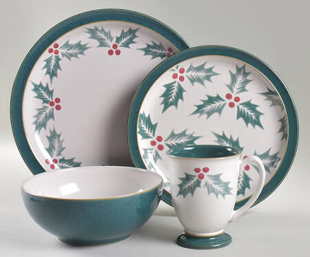 Harlequin Holly Green 4 Piece Place Setting