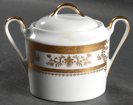 Orsay White Sugar Bowl & Lid