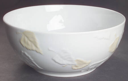 Promenade Tan (Ivoire) 9" Salad Serving Bowl by Philippe Deshoulieres