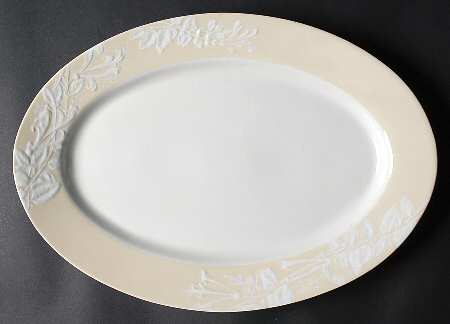 Promenade Tan (Ivoire) 16" Oval Serving Platter