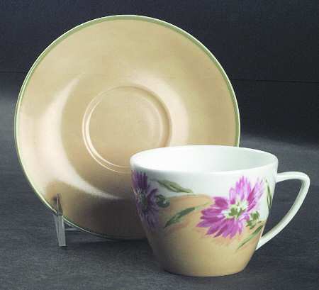 Histoire De Fleurs Flat Cup & Saucer Set