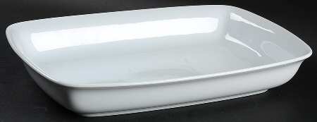 Tjorn White 13"  Rectangular Baker