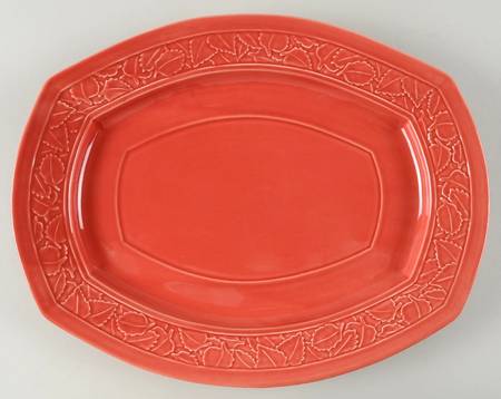 Craftmark Poppy (Red) 15" Oval Serving Platter