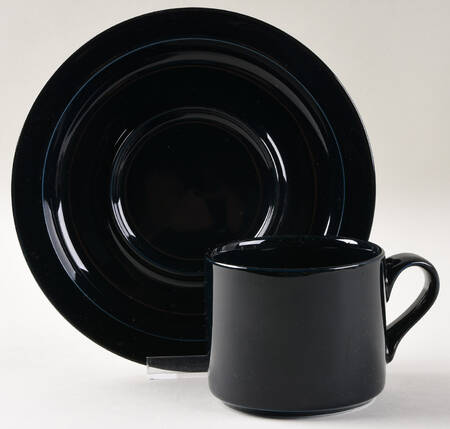Bisserup Blue (Made In Portugal) Flat Cup & Saucer Set