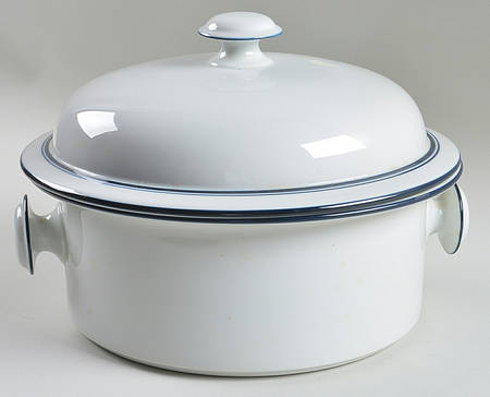Christianshavn Blue 3.5 Quart Round Covered Casserole