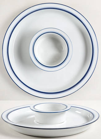 Christianshavn Blue Chip and Dip Set (Uses Fruit Bowl)