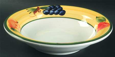 Summer Bounty Large Rim Soup Bowl