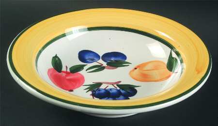 Summer Bounty Large Rim Soup Bowl