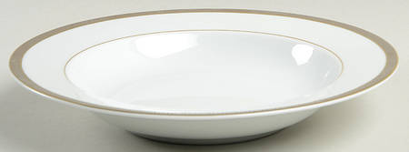Athos Gold and Platinum Rim Soup Bowl