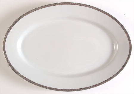 Athos Gold and Platinum 16" Oval Serving Platter
