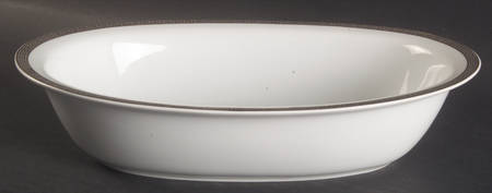 Athos Gold and Platinum 10" Oval Vegetable Bowl