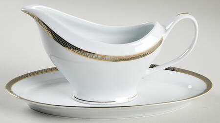 Athos Gold and Platinum Gravy Boat & Underplate/Relish