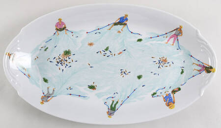 Mer Des Caraibes 20" Oval Serving Platter