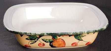Fall Harvest 9" Square Vegetable Bowl