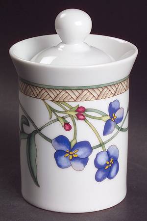 Umbrian Flowers Sugar Bowl & Lid