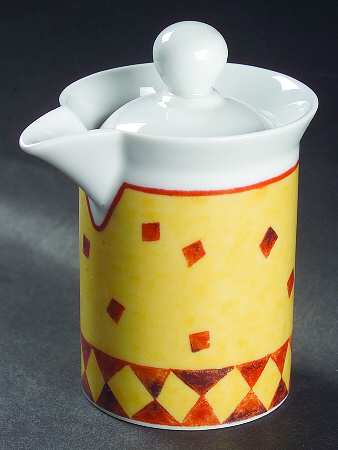 Parallel Diamond Creamer & Lid