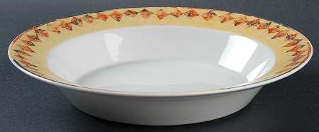 Parallel Diamond Rim Soup Bowl