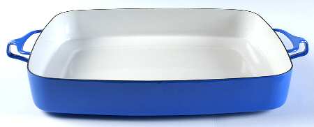 Kobenstyle Blue 14" Metal Rectangular Baker