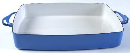 Kobenstyle Blue 13" Metal Rectangular Baker
