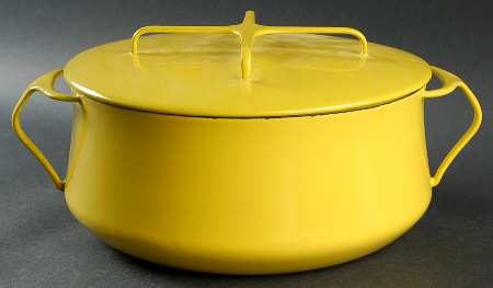 Kobenstyle Yellow (Sungold) 6 Quart Metal Covered Casserole