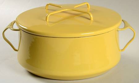 Kobenstyle Yellow (Sungold) 4 Quart Metal Covered Casserole