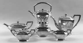 Fairfax (Sterling, Hollowware) 6 Piece Tea Set (SCP, STP, SCR, SSU, SWB, SKES)