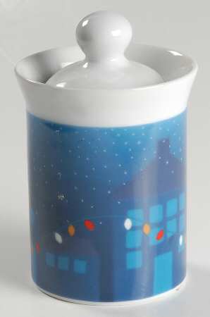 Village Lights Sugar Bowl & Lid