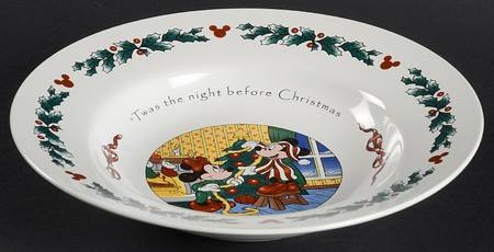 Twas The Night Before Christmas Large Rim Soup Bowl