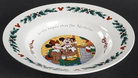 Twas The Night Before Christmas Large Rim Soup Bowl