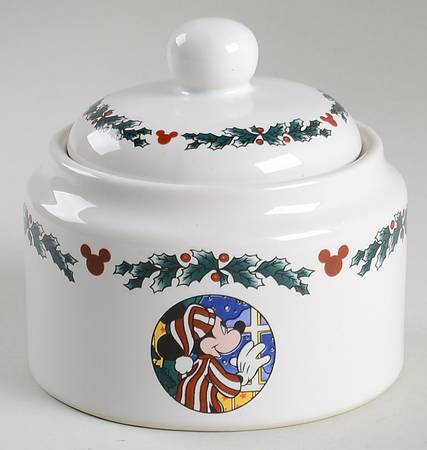 Twas The Night Before Christmas Sugar Bowl & Lid