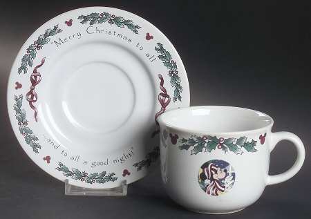 Twas The Night Before Christmas Flat Cup & Saucer Set