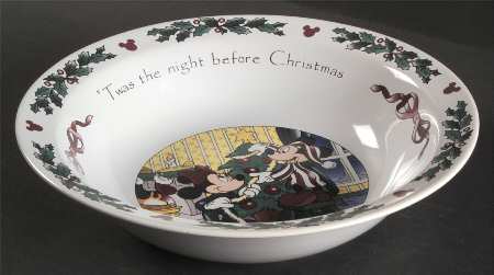 Twas The Night Before Christmas 9" Round Vegetable Bowl