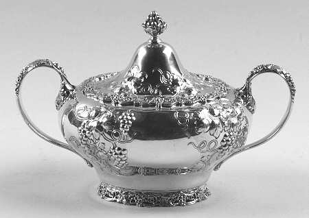 Grape (Sterling, 1895, Hollowware) Sugar Bowl & Lid
