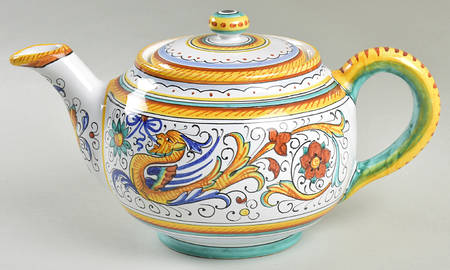Raffaellesco (Scalloped) Teapot & Lid